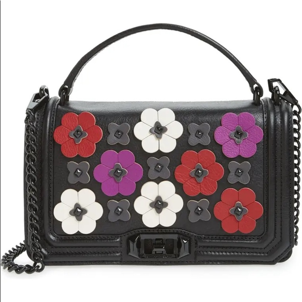 Rebecca Minkoff Floral Appliqué Love Crossbody
